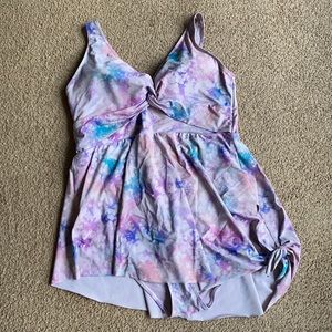 One piece tummy control bathing suit